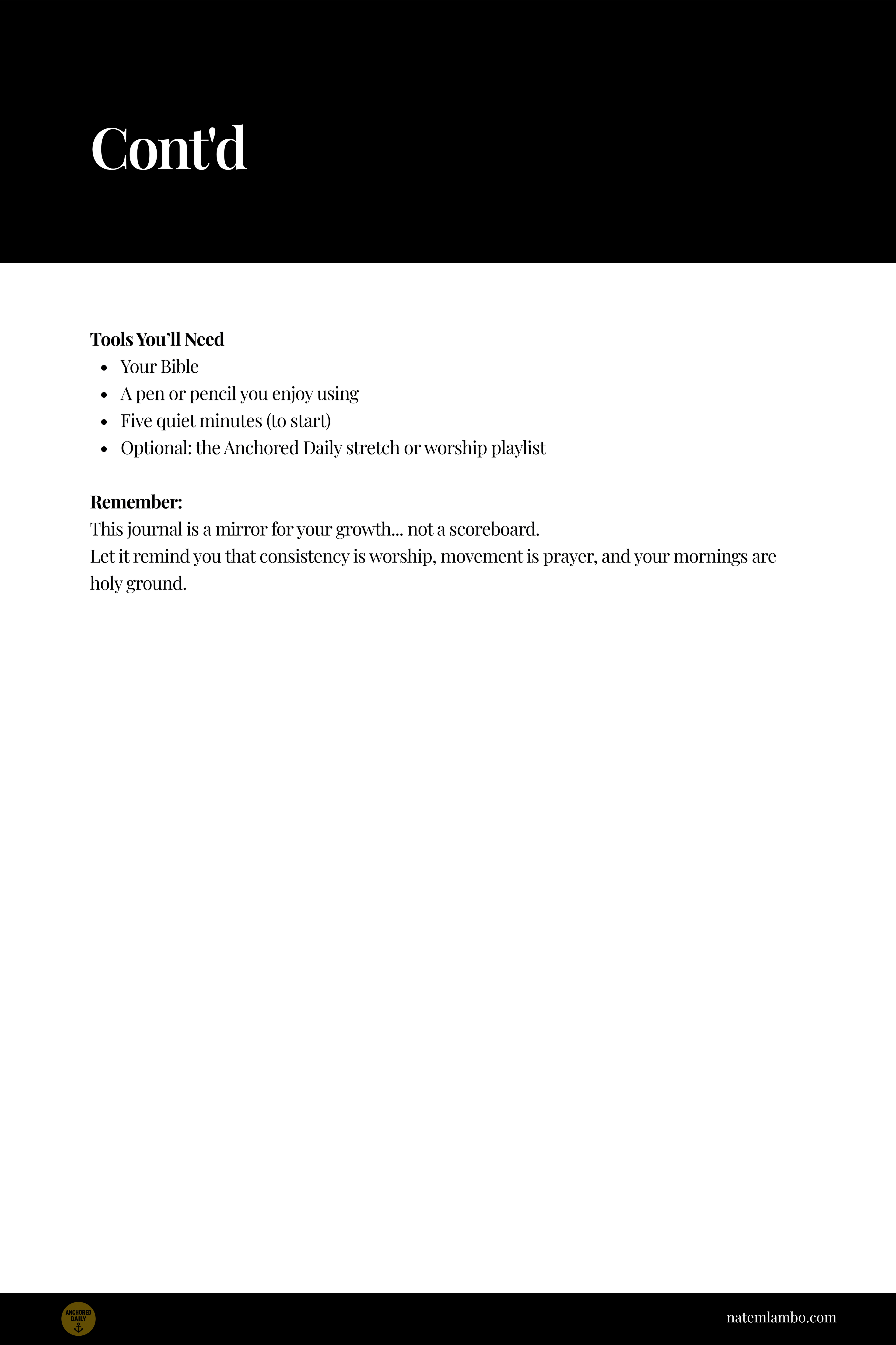 Anchored Daily: 30 Day Morning Digital Journal - Laptop, Tablet, Phone