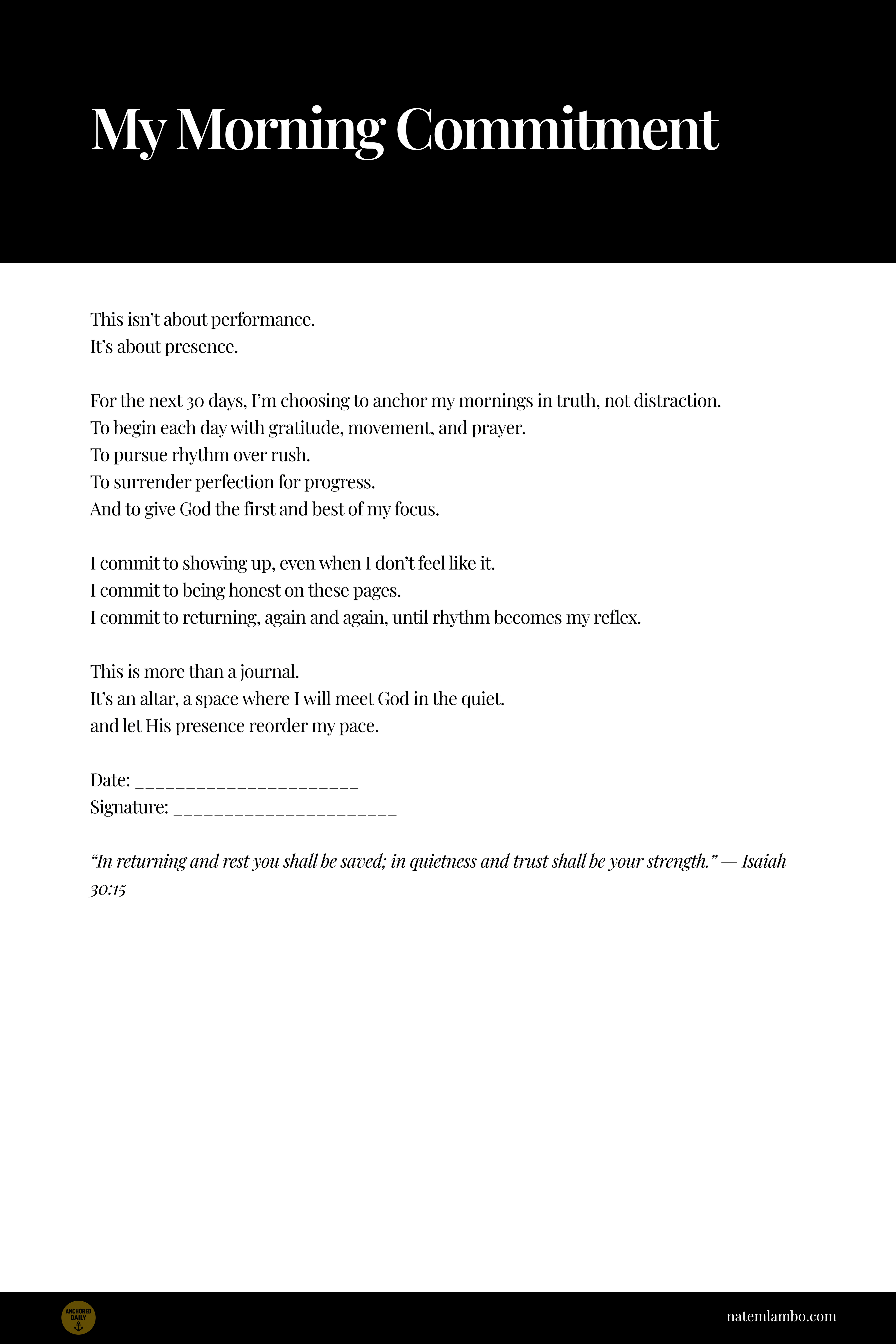 Anchored Daily: 30 Day Morning Digital Journal - Laptop, Tablet, Phone