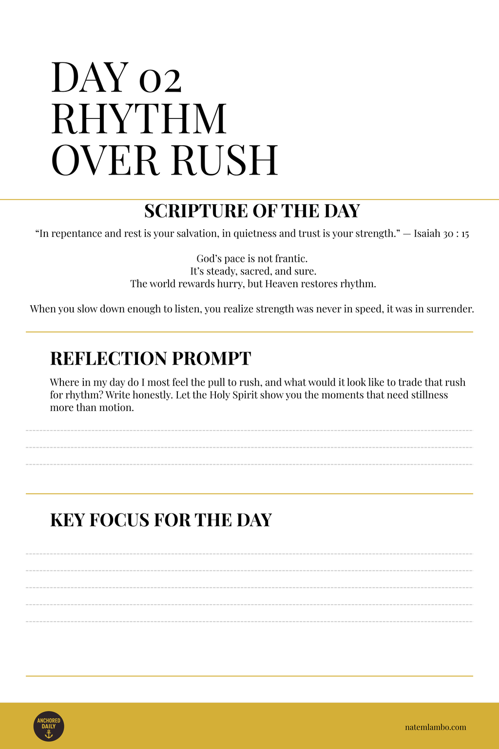 Anchored Daily: 30 Day Morning Journal - Hardcover