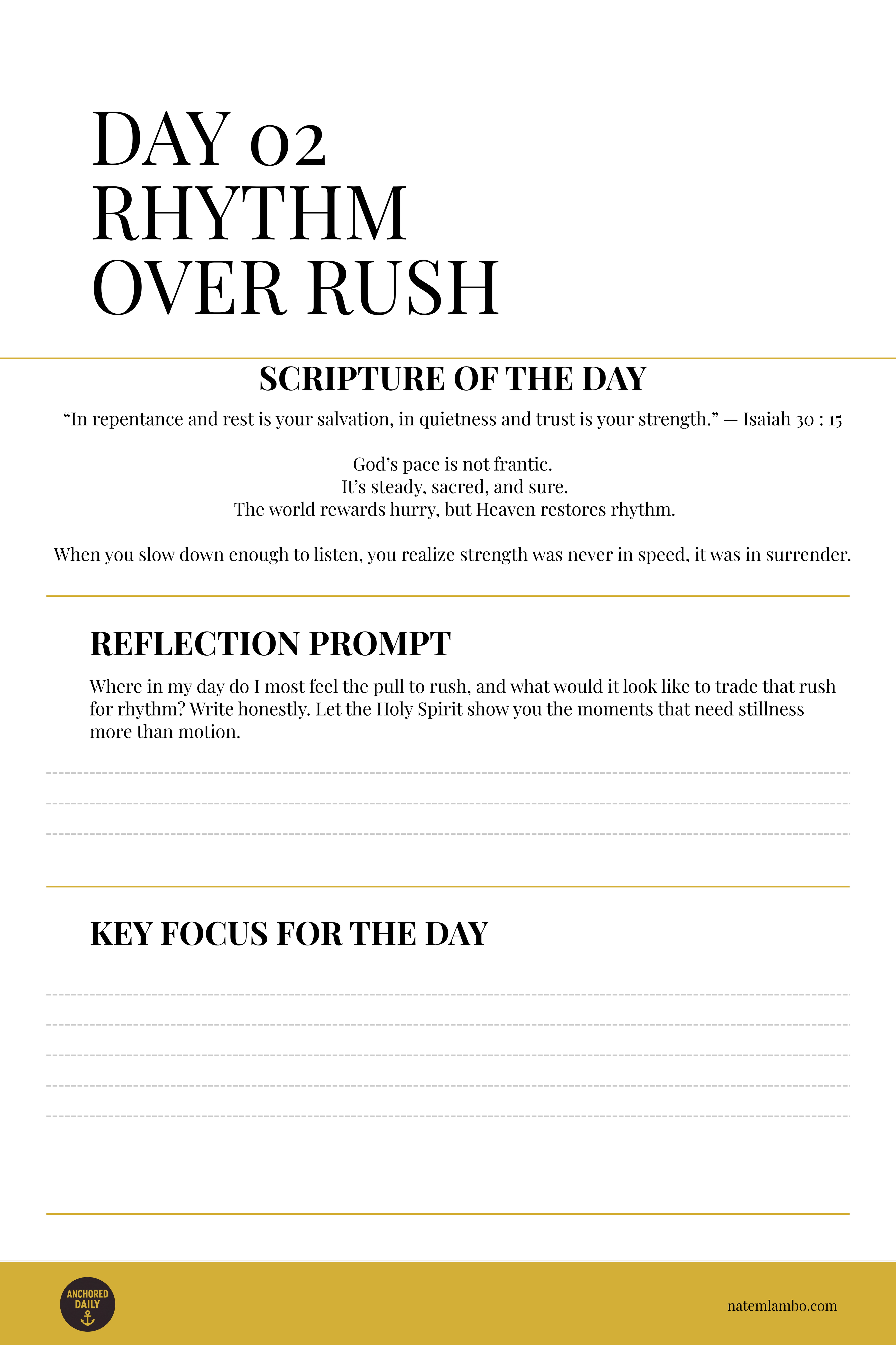 Anchored Daily: 30 Day Morning Journal - Hardcover