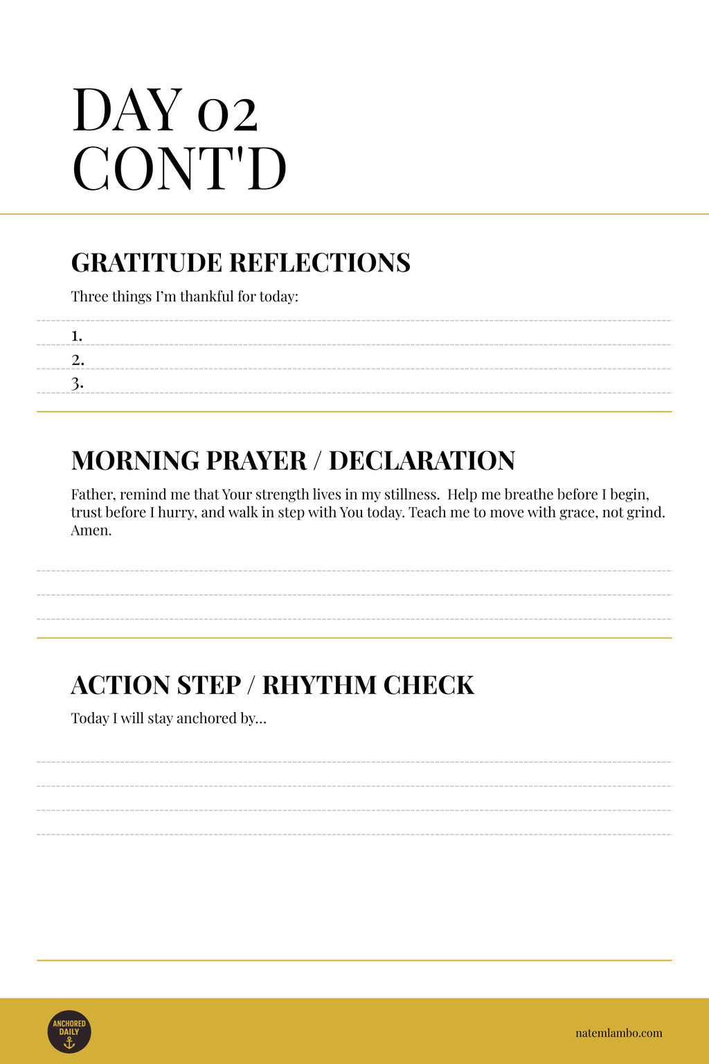 Anchored Daily: 30 Day Morning Journal - Hardcover