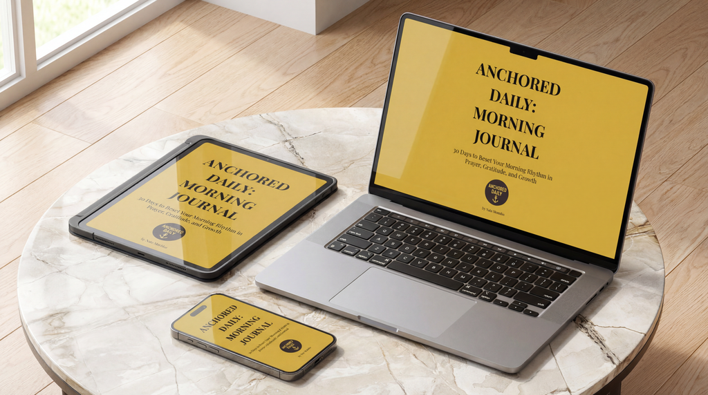 Anchored Daily: 30 Day Morning Journal - Laptop, Tablet, Phone